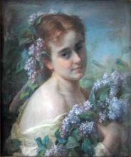 Gratia charles louis portrait de jeune fille aux lilas 1882